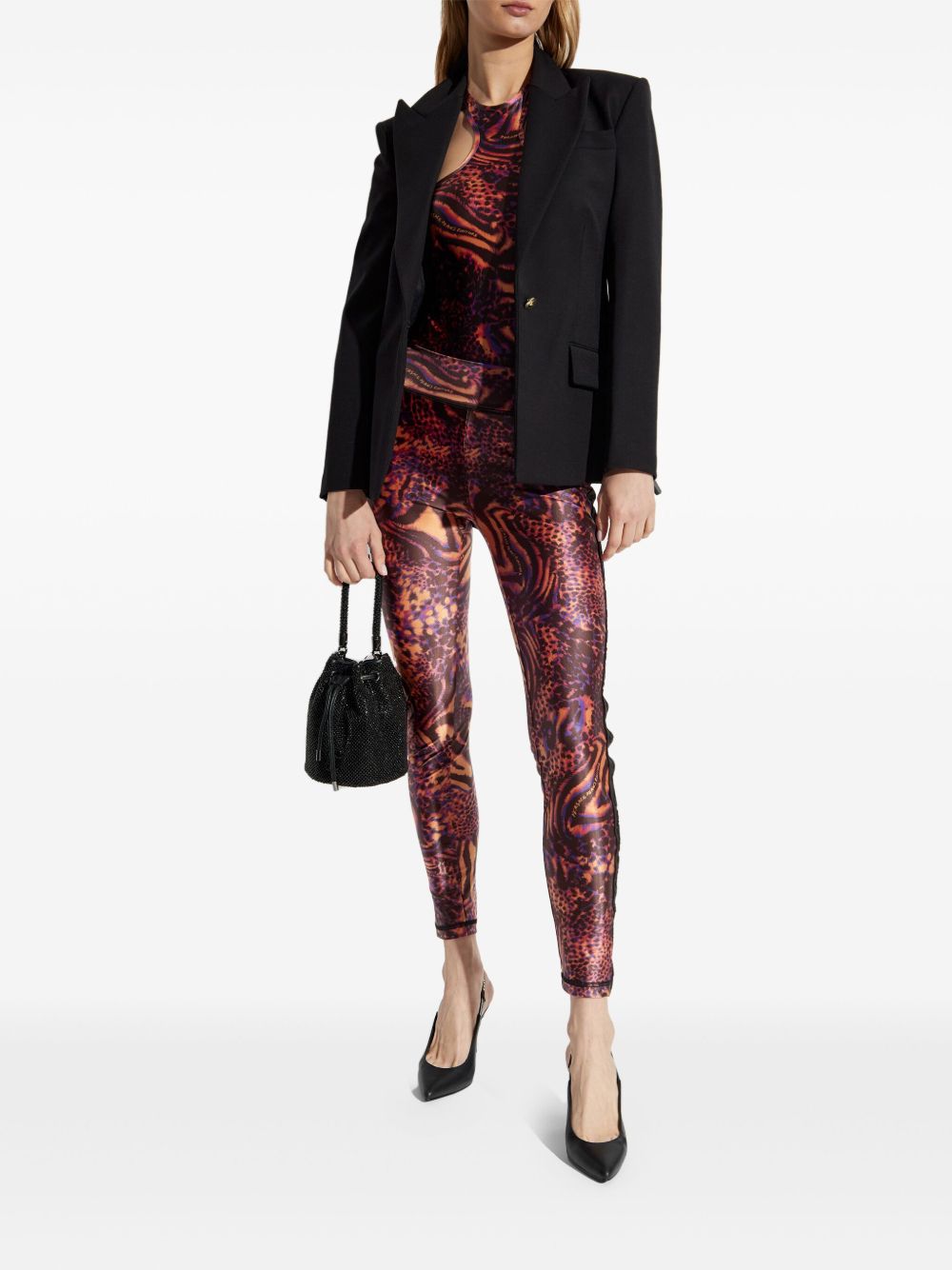 Versace Jeans Couture animal-print leggings - Oranje