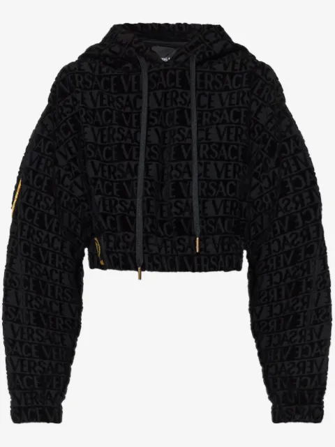 Versace I Love Baroque cropped hoodie