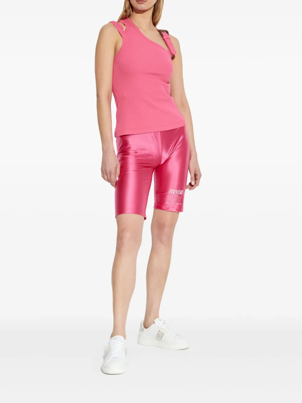 Versace Jeans Couture asymmetric-neck tank top - Roze