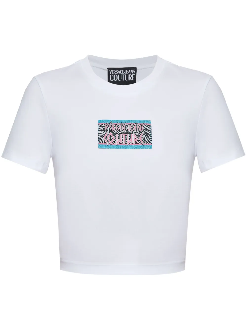 Versace Jeans Couture Verfraaid T-shirt Wit