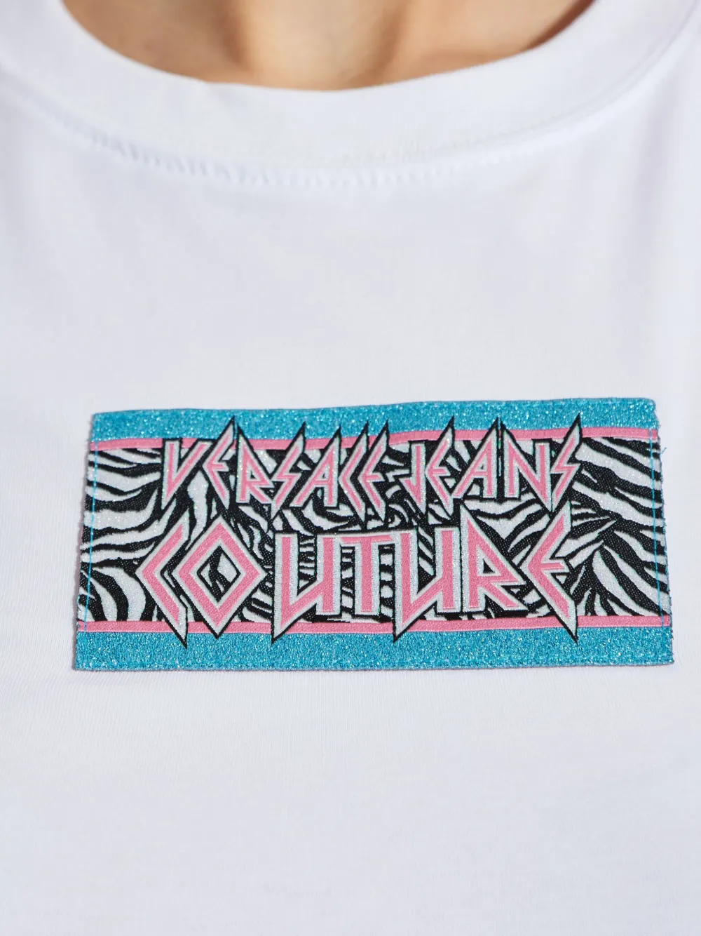 Versace Jeans Couture Verfraaid T-shirt Wit