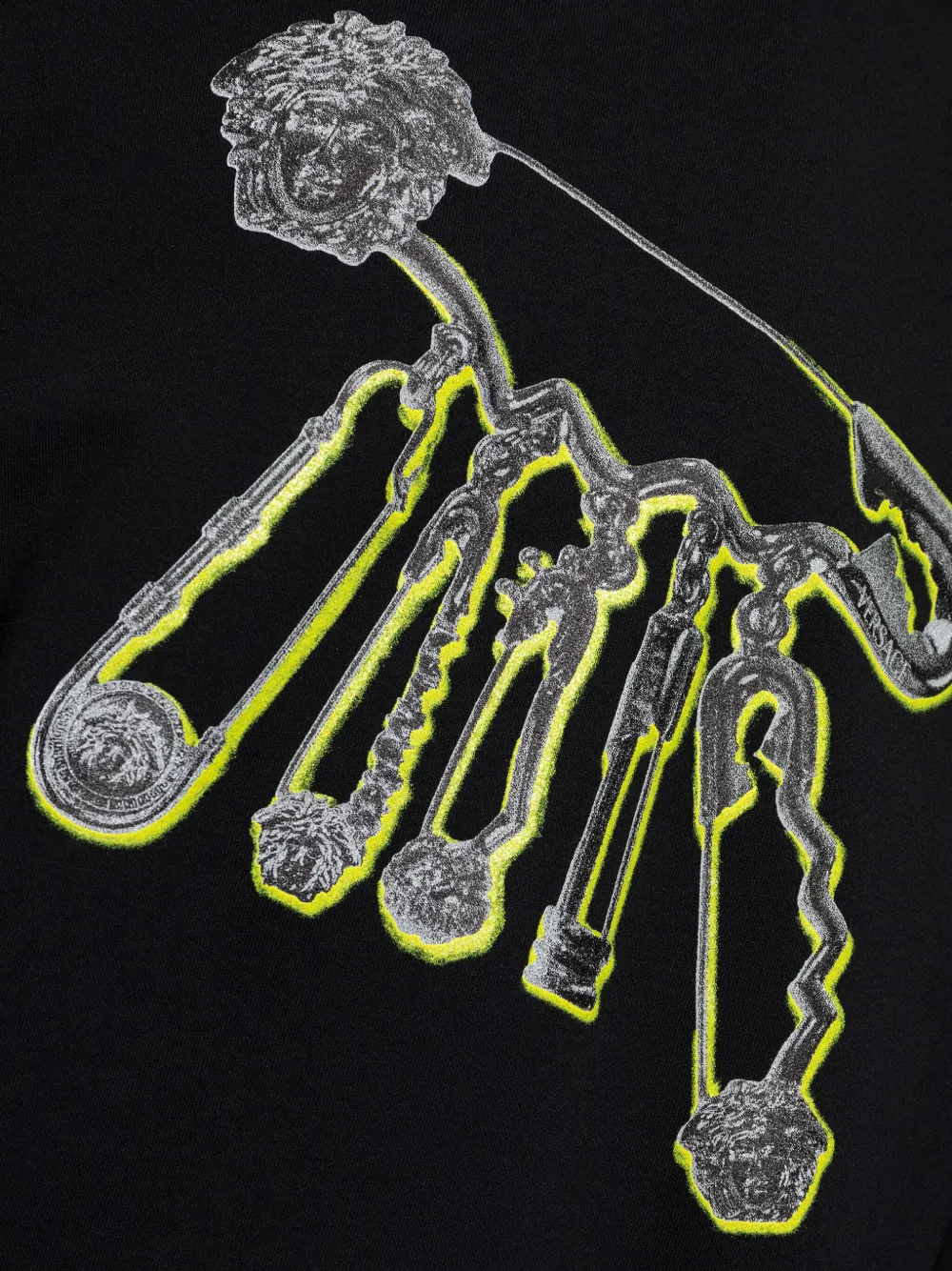Versace Sweater met veiligheidsspeld Zwart