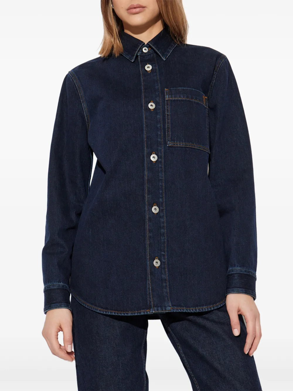 Burberry Denim blouse Blauw