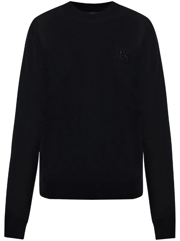 AMIRI logo-embroidered Cashmere Sweater | Black | FARFETCH
