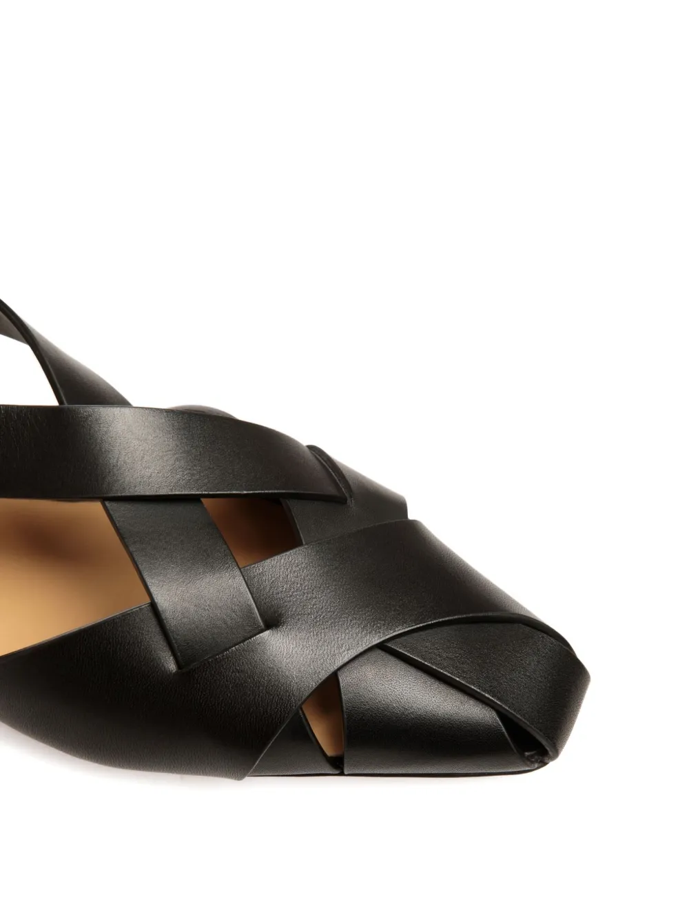 Bally Sylt braided square-toe flat pumps Black