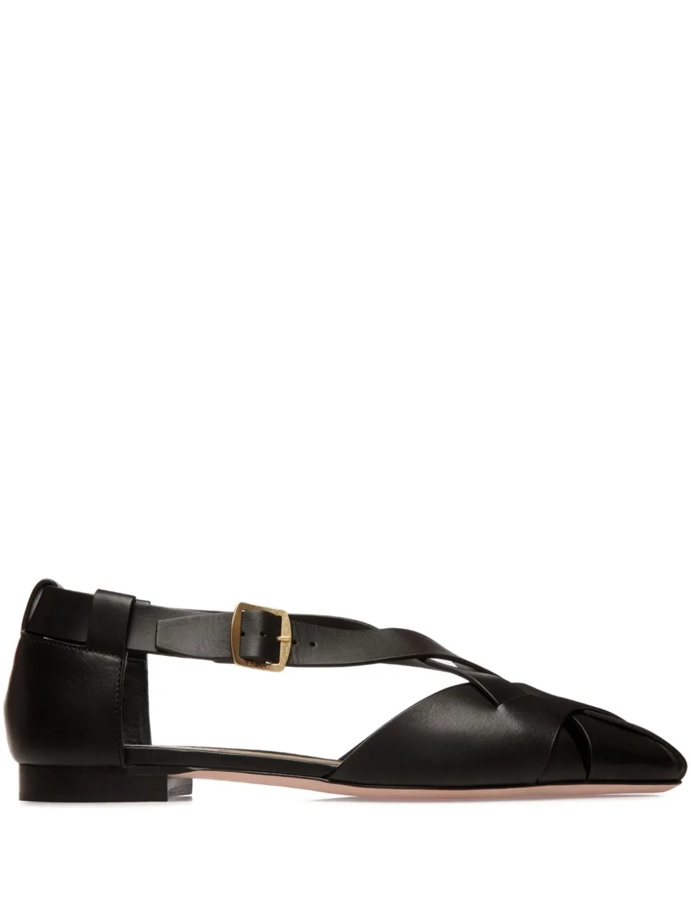 Bally Sylt braided square-toe flat pumps Black