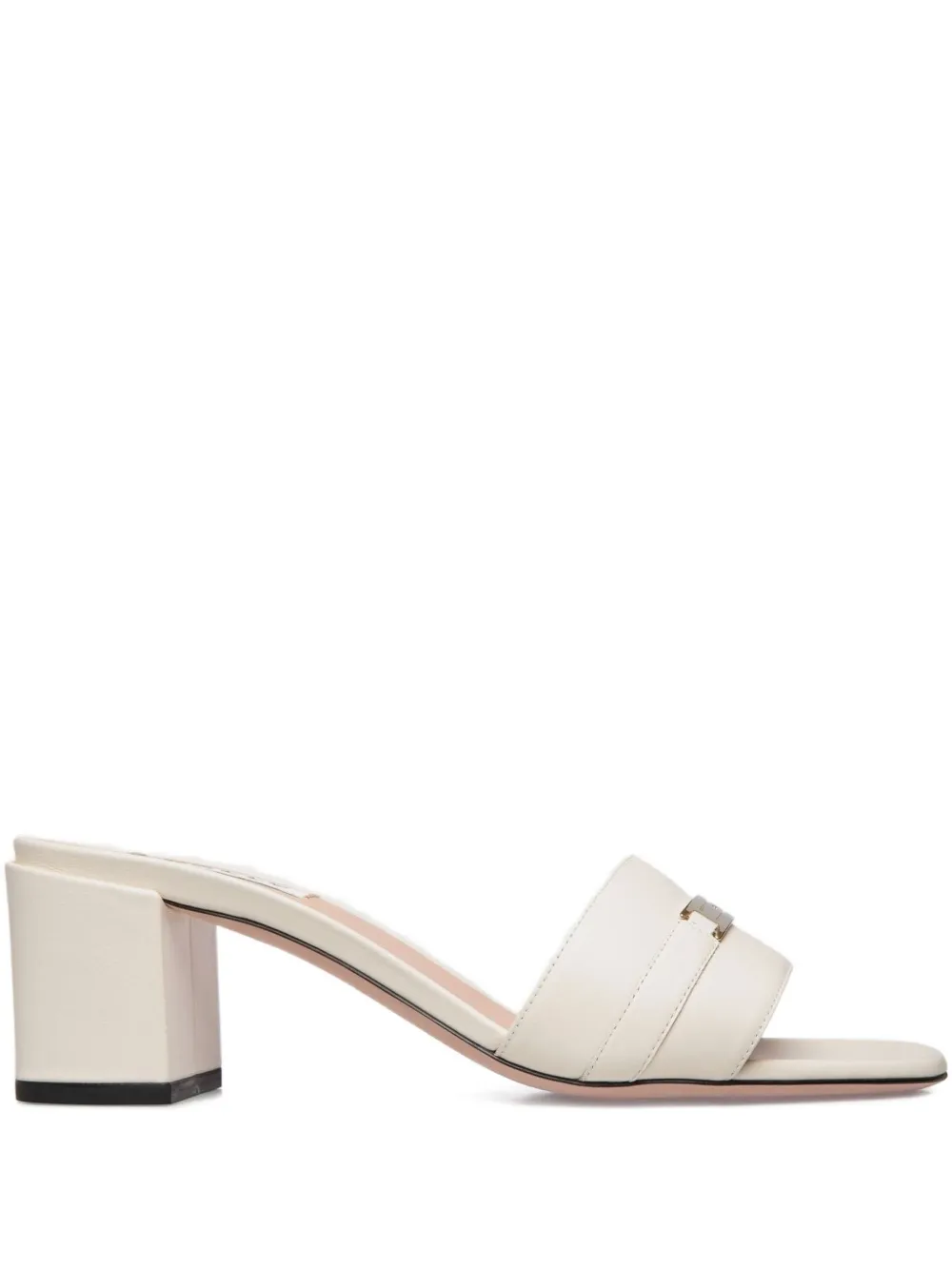 Bally 55mm Deco plaque-embellished block-heel sandals White