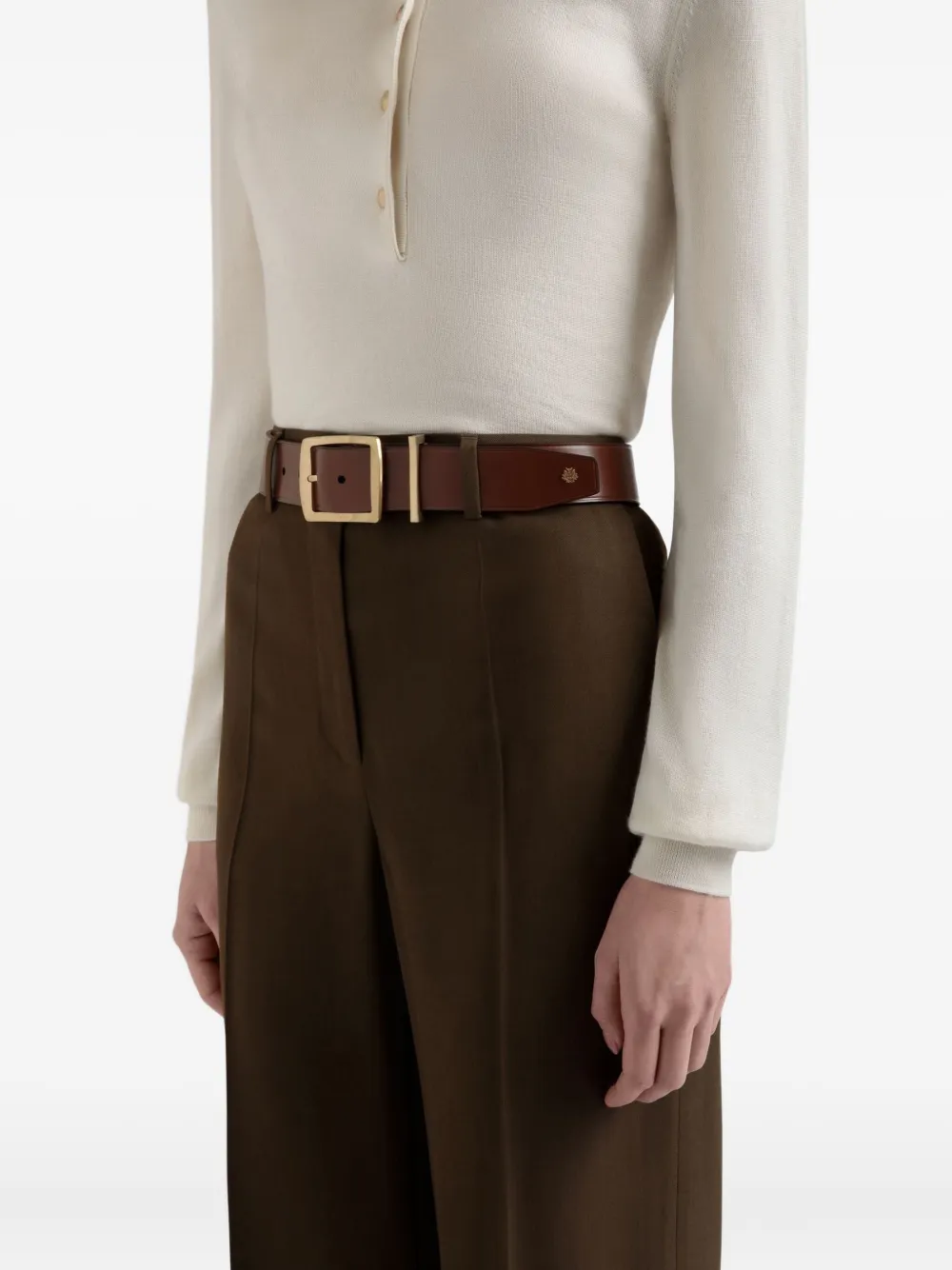 Bally Square-buckle Leather Belt In Brown