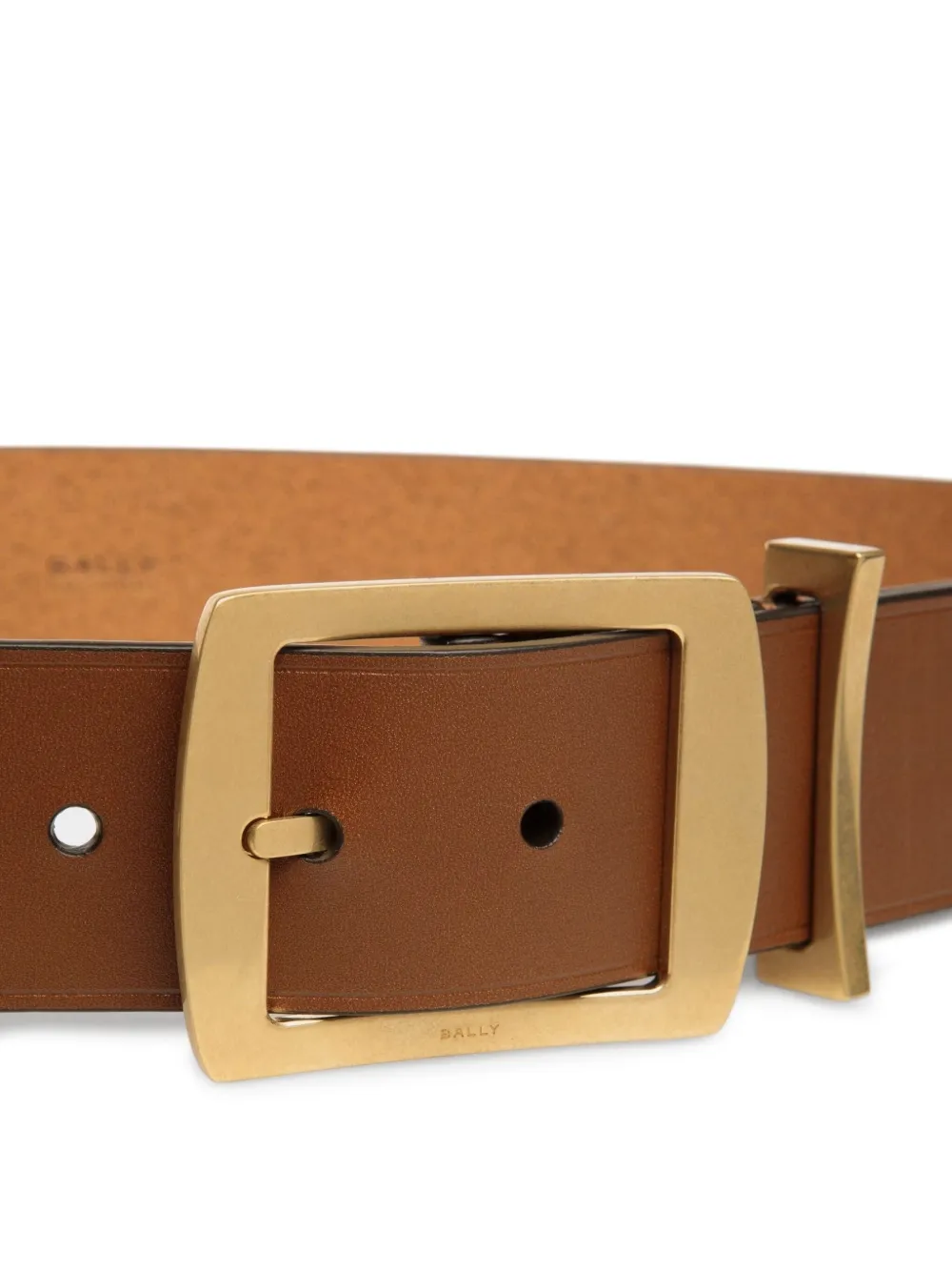 Bally Square-buckle Leather Belt In Brown