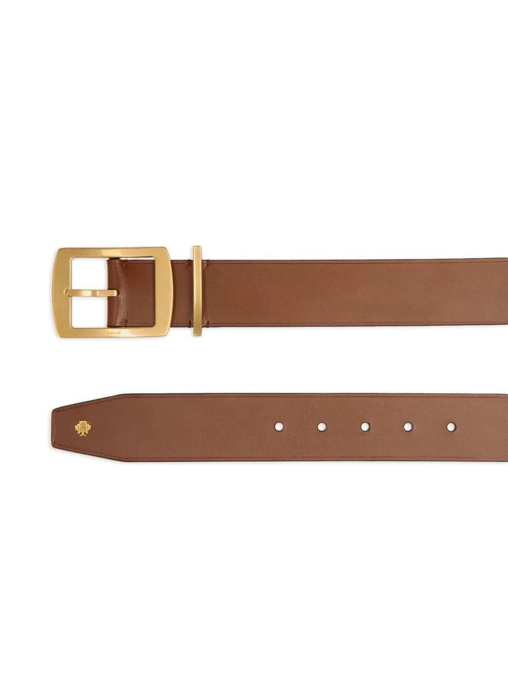 Bally Square-buckle Leather Belt In Brown