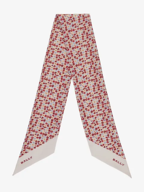 Bally micro-flowers neck bow 