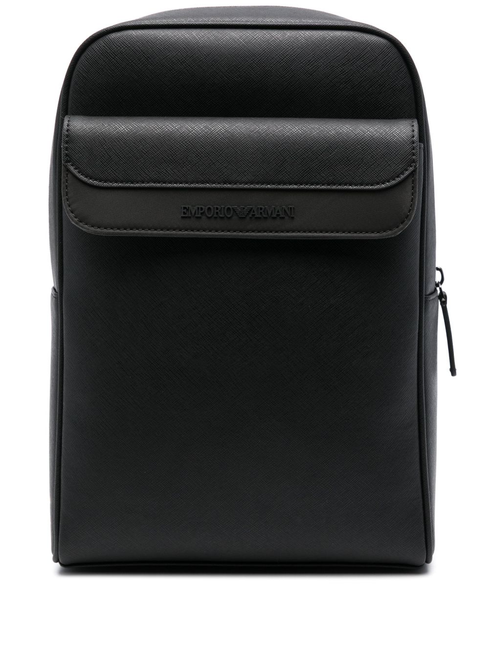 Emporio Armani Saffiano backpack - Black