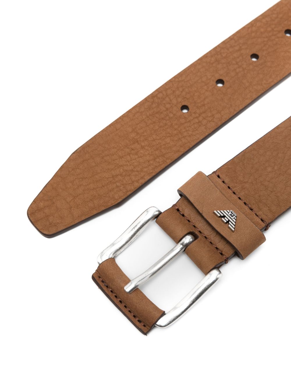 Emporio Armani Leren riem - Bruin