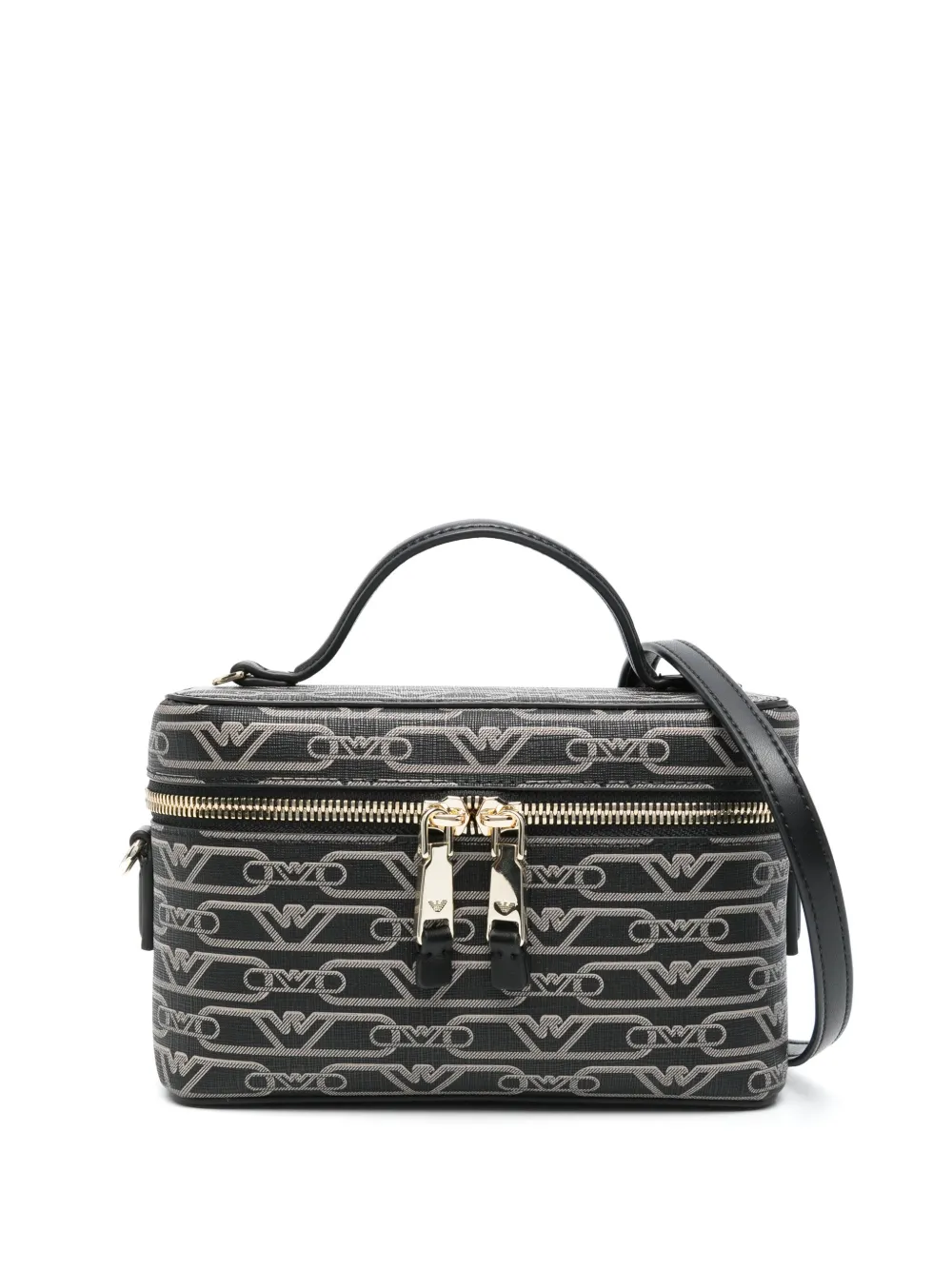 monogram-pattern vanity bag