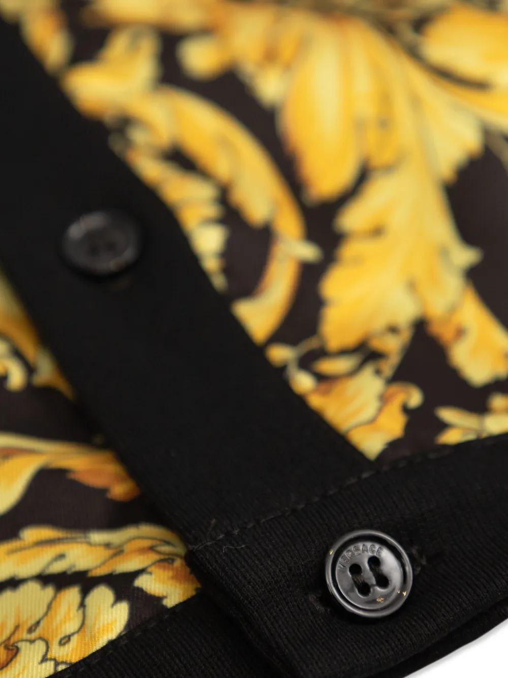 Versace Kids Shirt met barokprint Zwart