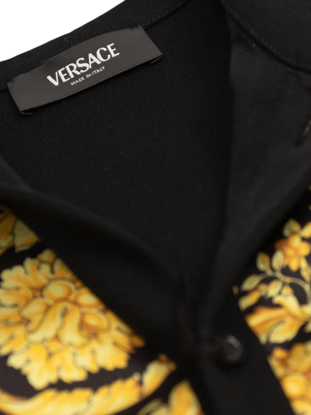 Versace Kids Shirt met barokprint Zwart