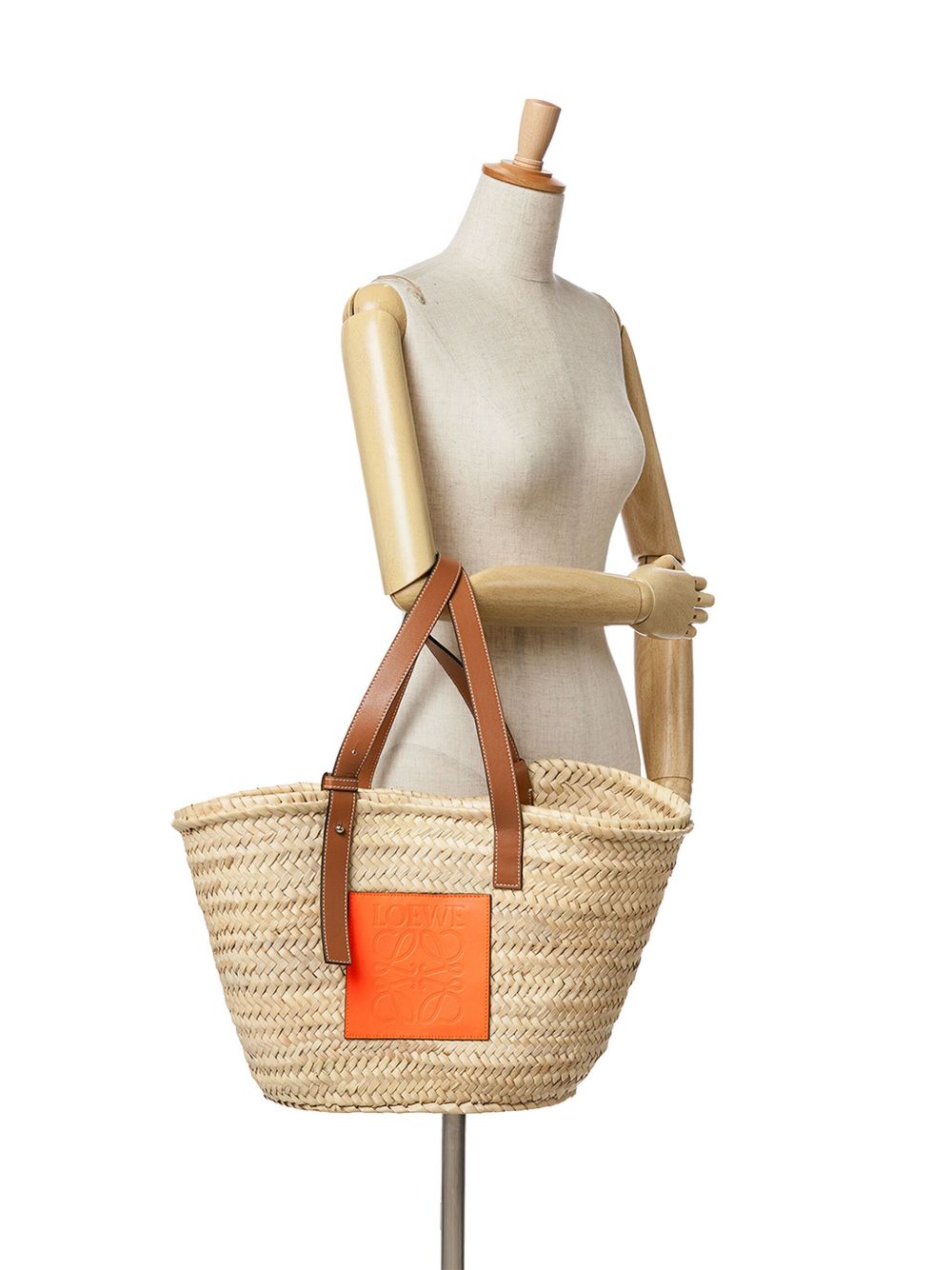 Loewe Pre-Owned 2020 Large Raffia Basket Bag tote bag - Bruin