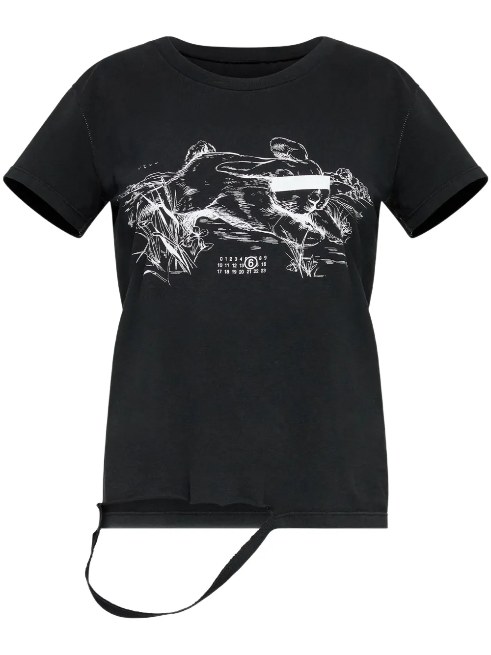 MM6 Maison Margiela グラフィック Tシャツ - ブラック MM6 Maison Margiela グラフィック Tシャツ - ブラック