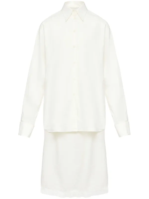 MM6 Maison Margiela シャツドレス | ニュートラル | FARFETCH JP