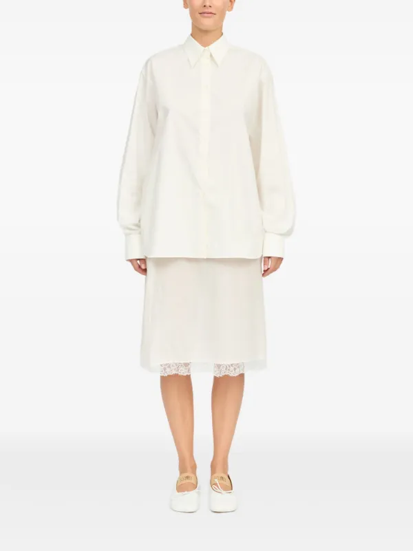 maison margiela shirt dress MM6 Maison Margiela Midi Shirt Dress | Neutrals