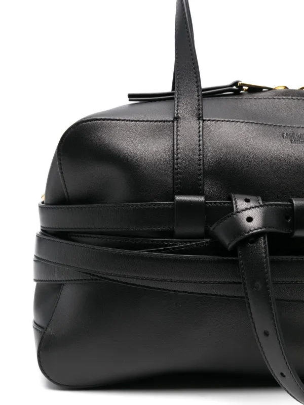 【関税込み】Moschino ブラック Moschino Tie Me トートバッグ Moschino Tie Me Tote Bag | Black | FARFETCH