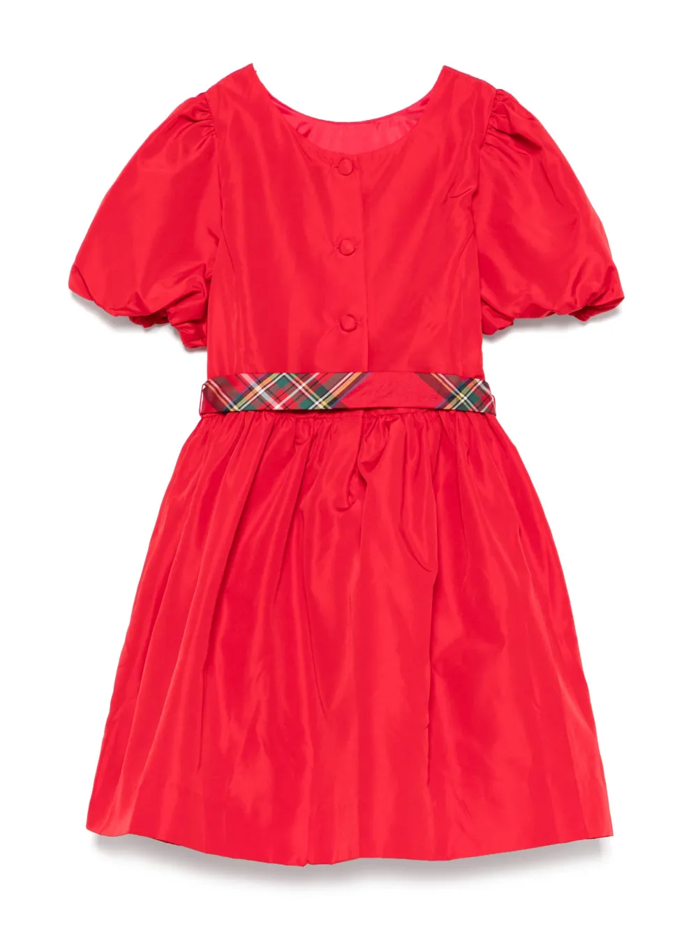 POLO RALPH LAUREN KIDS Jurk met pofmouwen - Rood