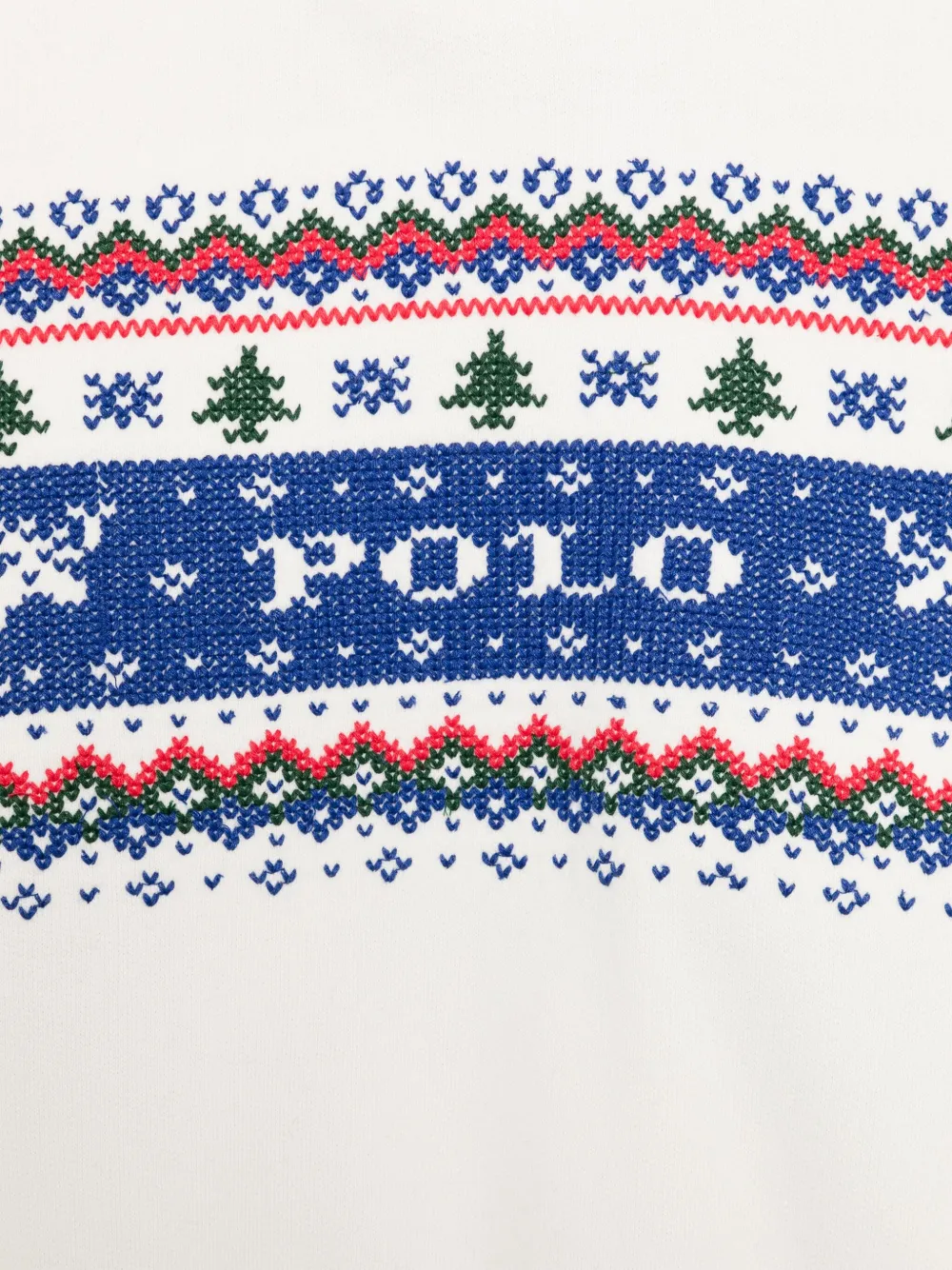 POLO RALPH LAUREN KIDS Fair Isle hoodie met patroon Wit