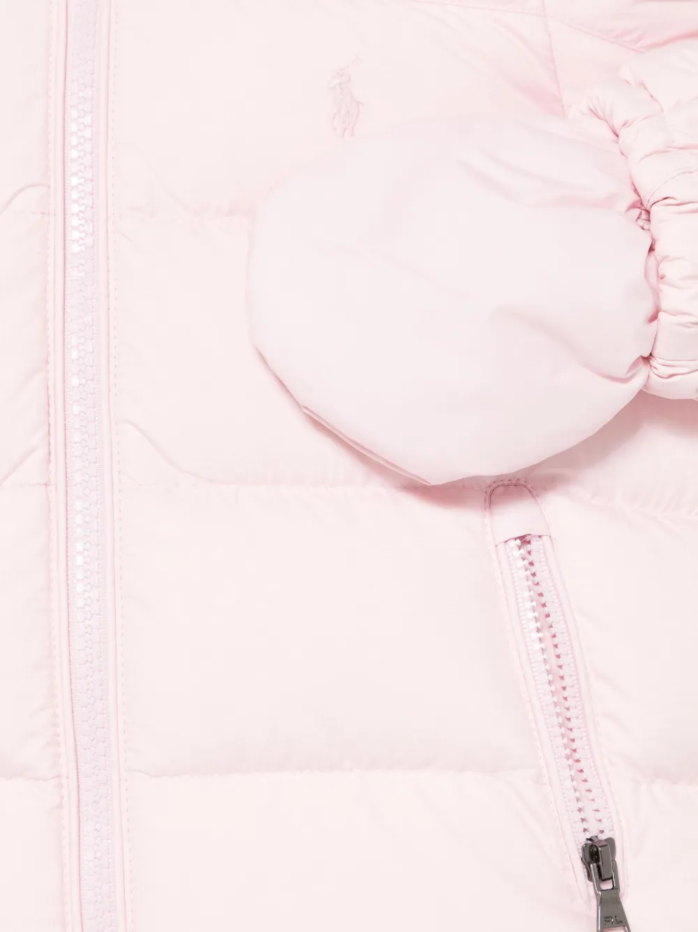 Polo Ralph Lauren Quilted Snowsuit Set In Pink