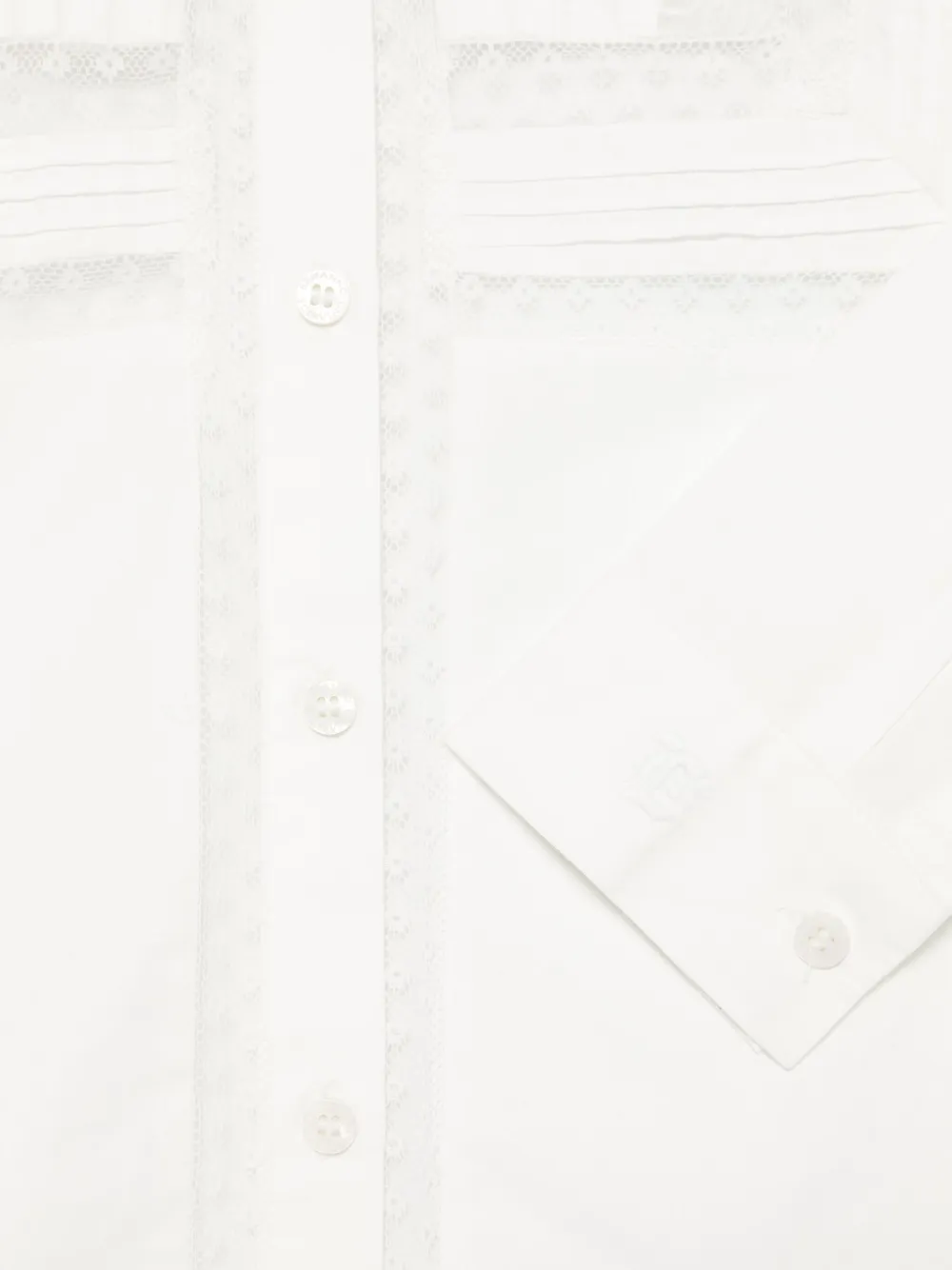 Ermanno Scervino Junior Shirt met kanten vlakken Wit