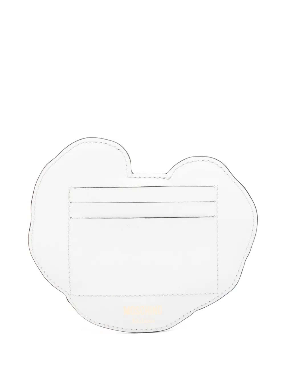 Moschino croissant card holder - Wit