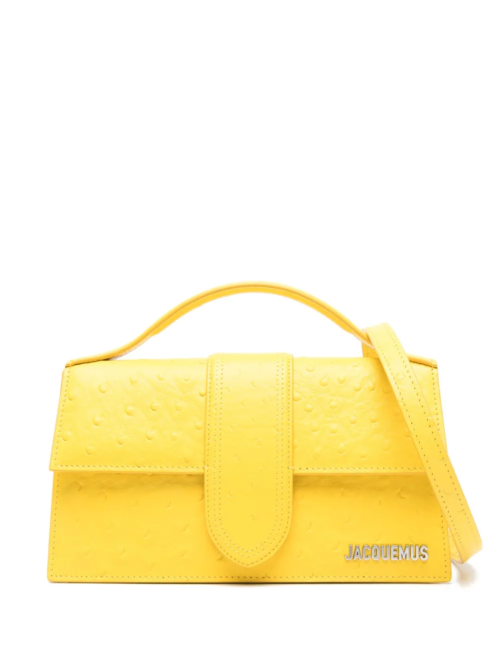 Jacquemus Le Grand Bambino suède shopper Geel