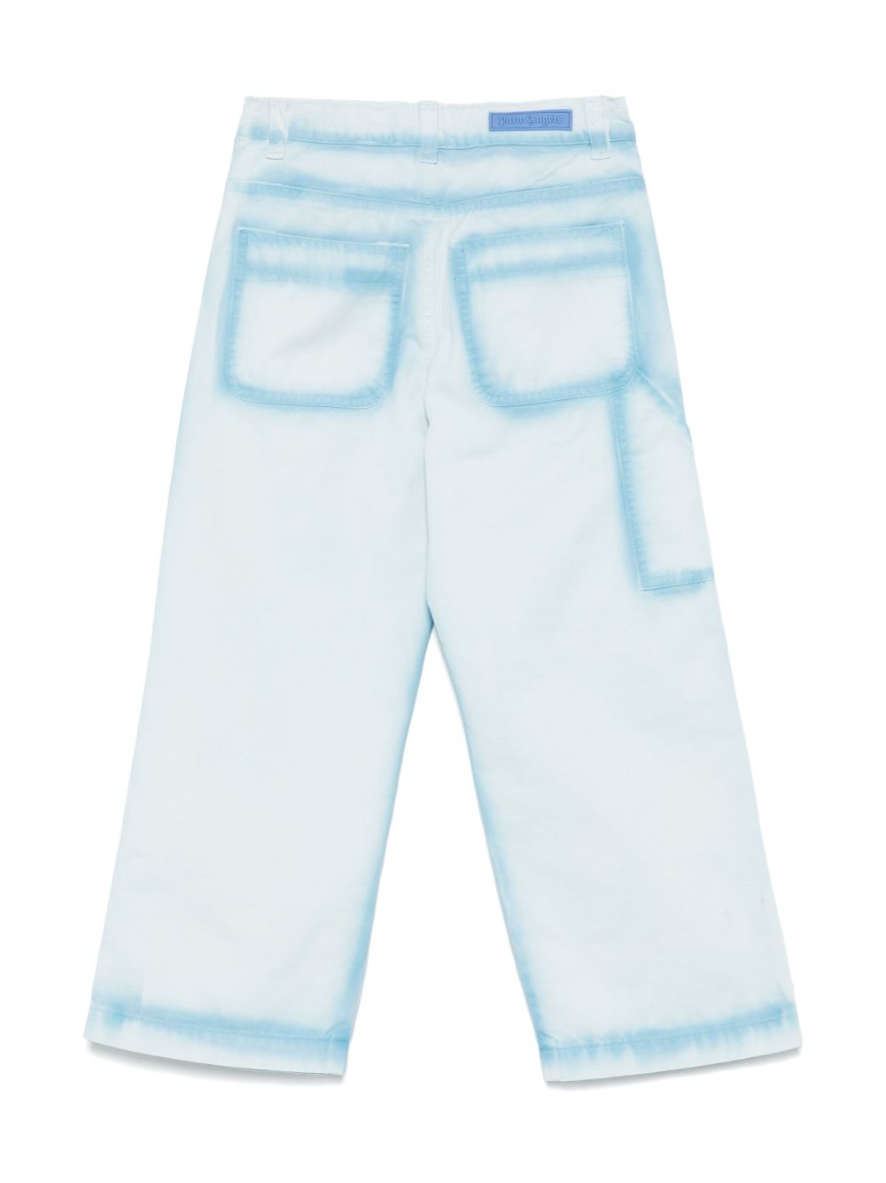 Palm Angels Kids Spray straight jeans - Blauw