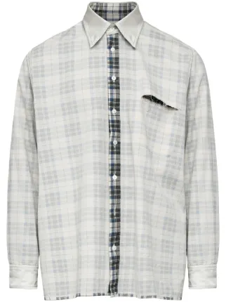MM6 Maison Margiela インサイドアウト シャツ | グレー | FARFETCH JP