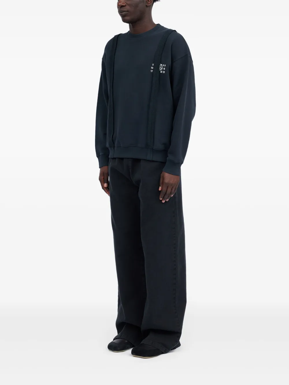 MM6 Maison Margiela Sweater met getallen 900 BLACK