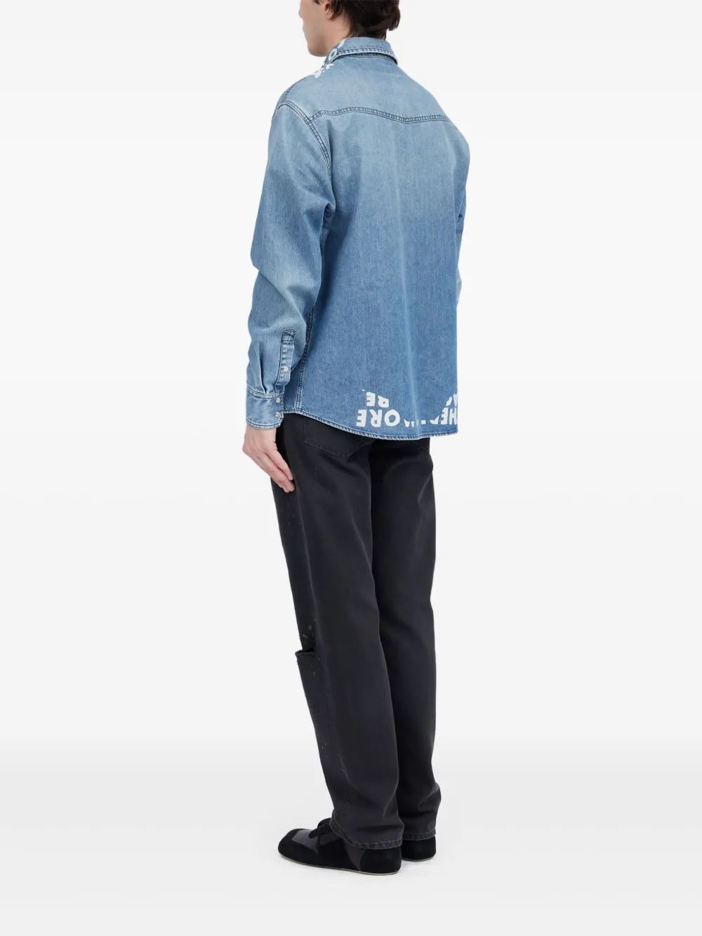 MM6 Maison Margiela プリント デニムシャツ | ブルー | FARFETCH JP