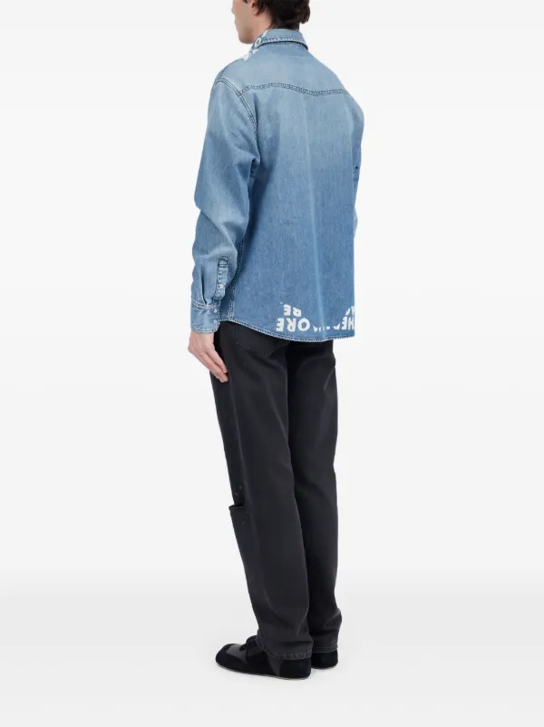 MM6 Maison Margiela プリント デニムシャツ | ブルー | FARFETCH JP