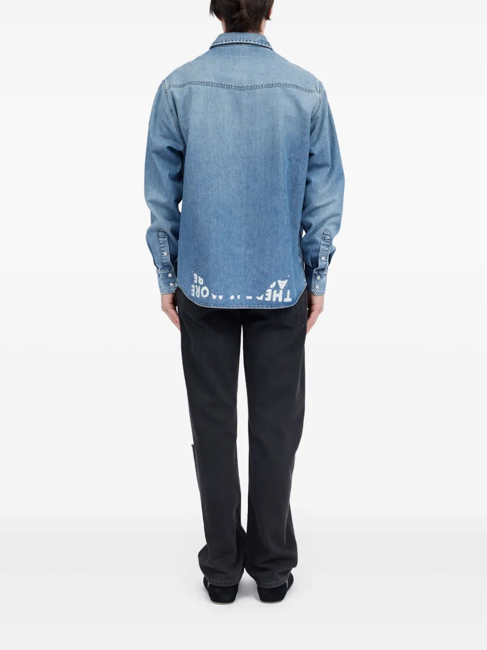 MM6 Maison Margiela Overhemd met tekst Blauw