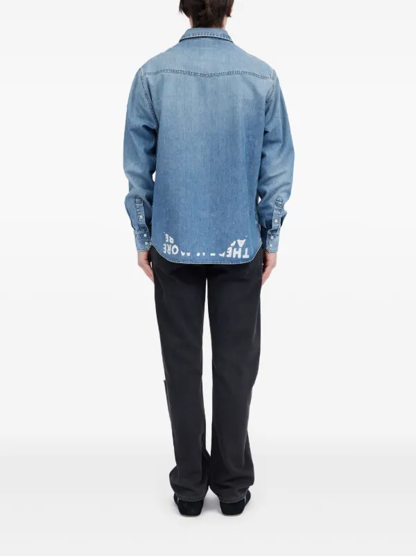 MM6 Maison Margiela プリント デニムシャツ | ブルー | FARFETCH JP