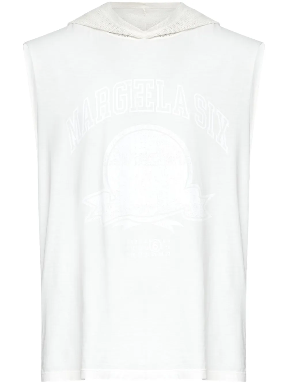 MM6 Maison Margiela プリント タンクトップ - ホワイト MM6 Maison Margiela プリント タンクトップ - ホワイト