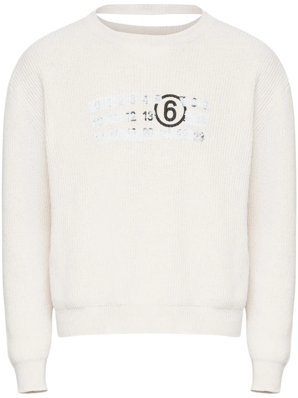 MM6 Maison Margiela Sweater met ronde hals Wit