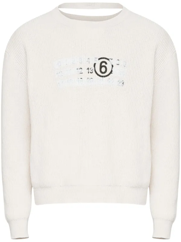 MM6 Maison Margiela Crew-neck Sweatshirt in White