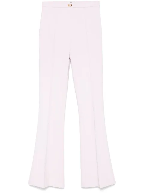 Elisabetta Franchi logo-plaque flared trousers