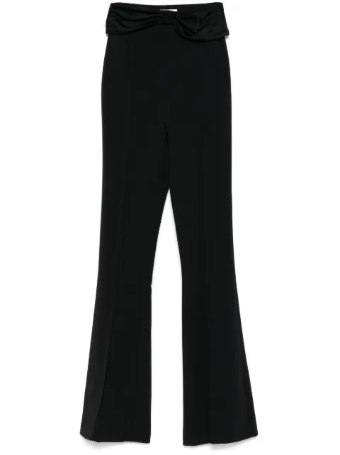 Elisabetta Franchi satin-bow crepe trousers