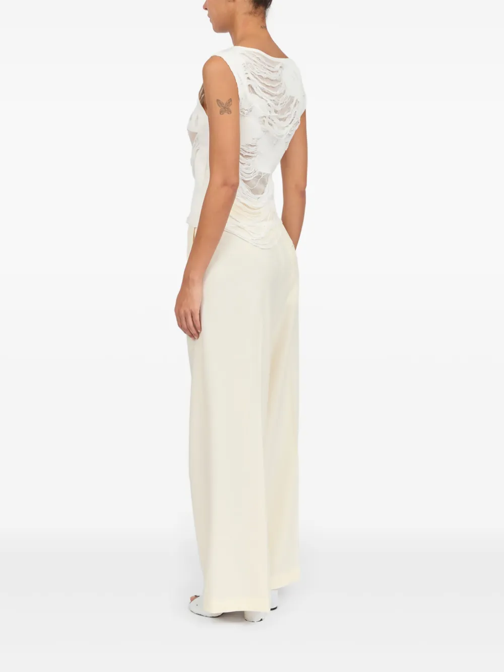 MM6 Maison Margiela Top con effetto vissuto | Image 6