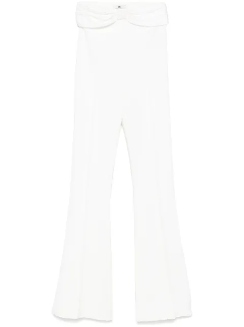 Elisabetta Franchi satin-bow crepe trousers