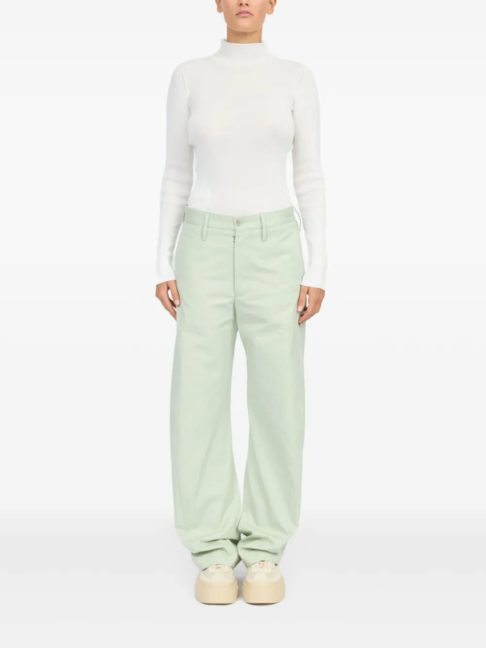 MM6 Maison Margiela Straight broek - Groen