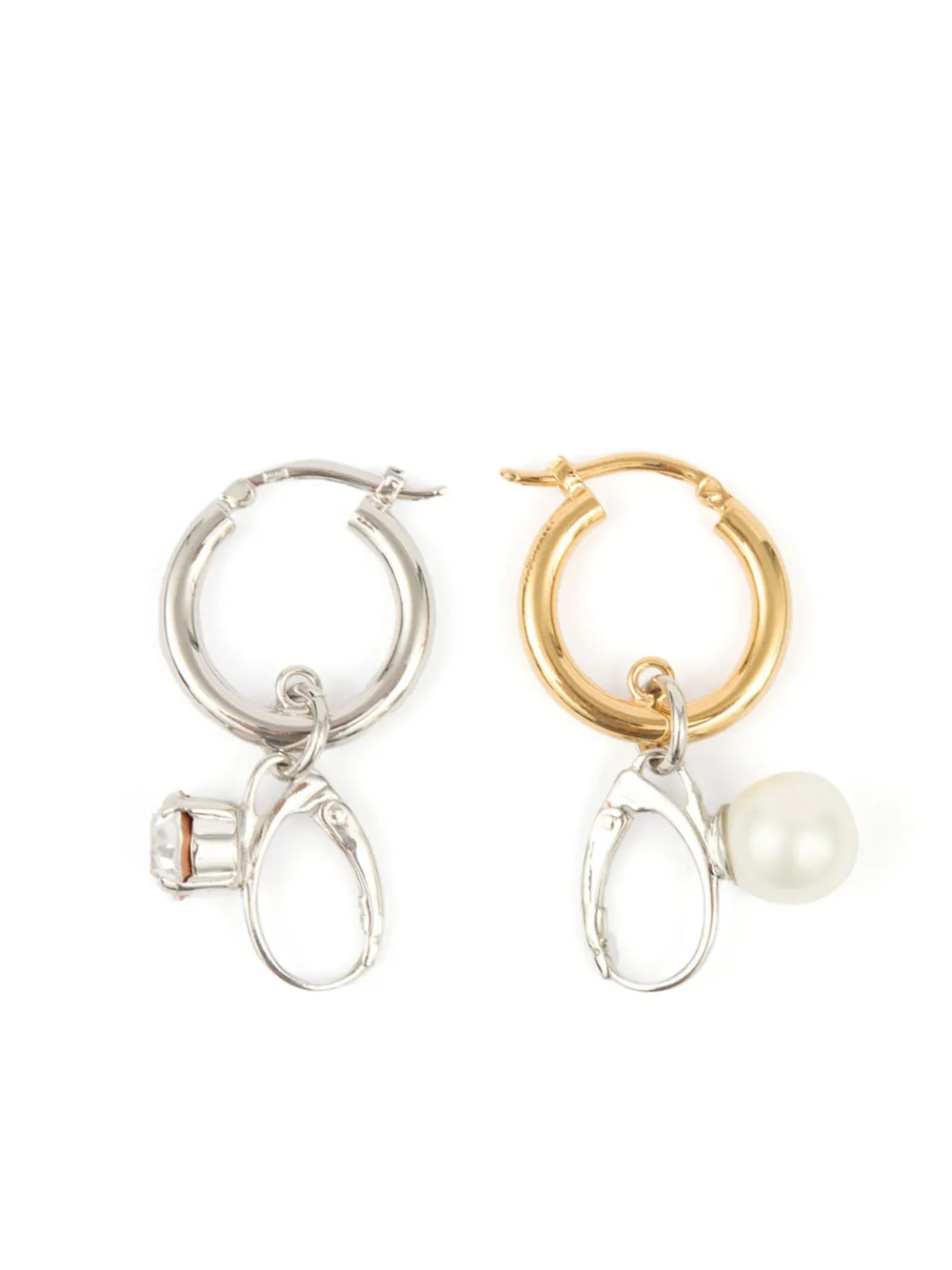 Mm6 Maison Margiela Embellished Hoop Earrings In 银色 | ModeSens
