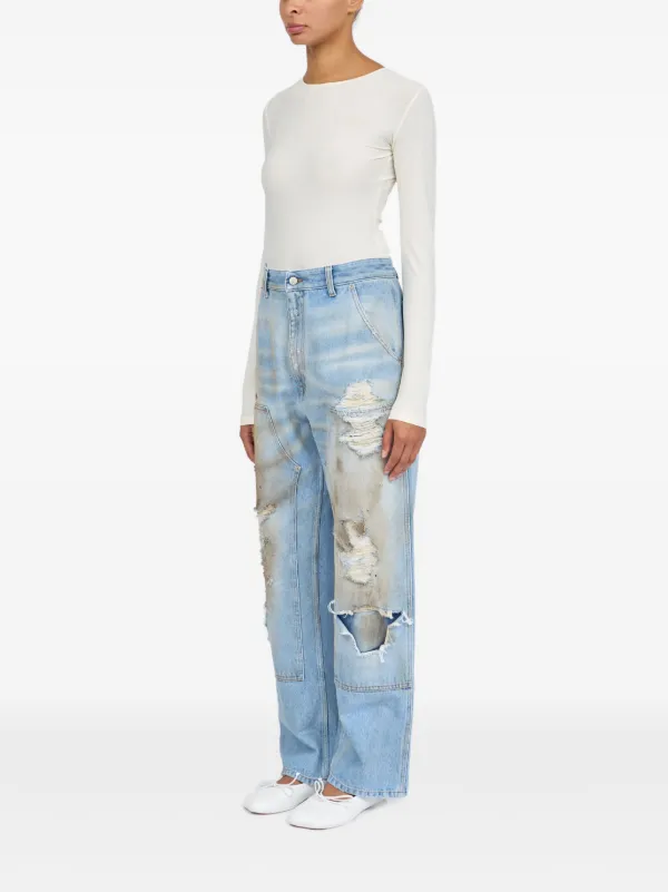 デニム・ジーパン MM6 MAISON MARGIELA Women Denim Pants S62LB0187 M30018 966 B MM6 MAISON MARGIELA: Jeans woman - Blue | Mm6 Maison