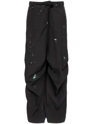 MM6 Maison Margiela paint-splatter Trousers | Black | FARFETCH CA