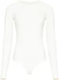MM6 Maison Margiela numbers-motif bodysuit - White